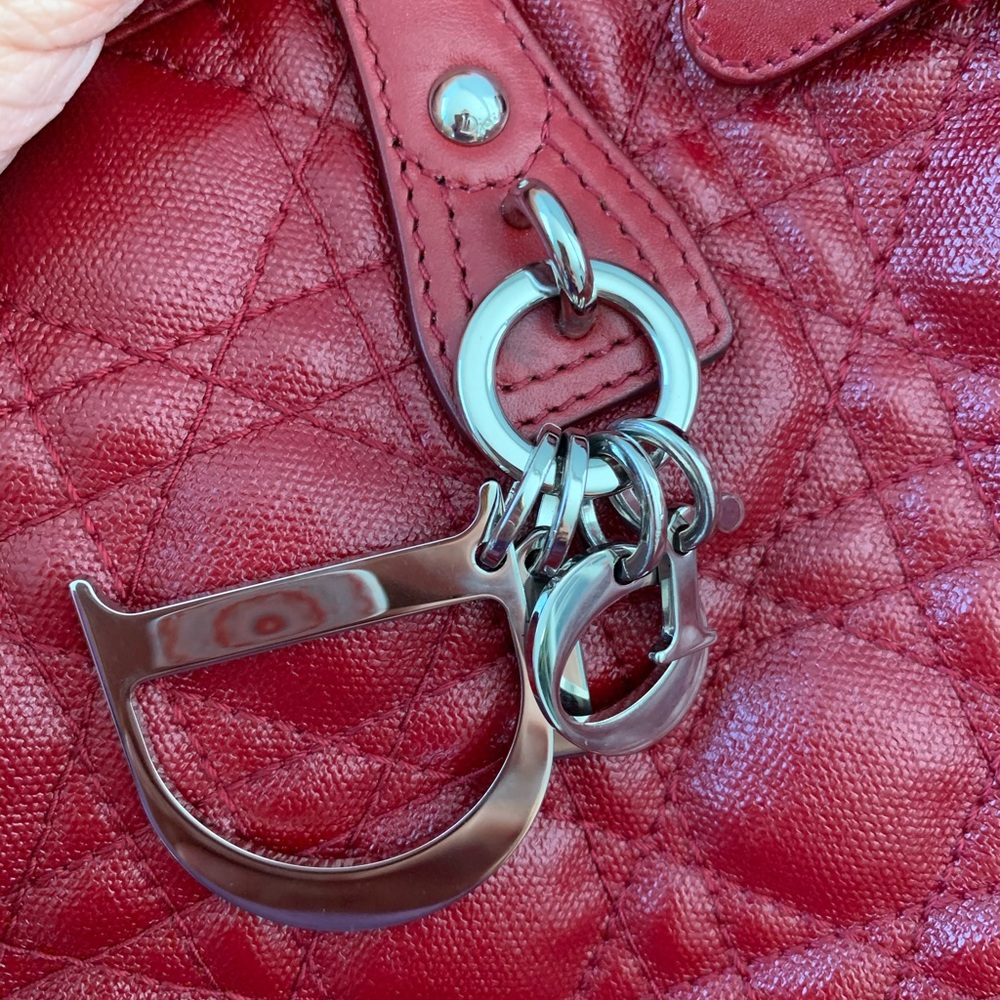 Dior Panarea Cannage Red Tote Great Condition - Picture 4 of 17